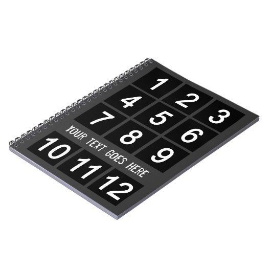 独自の暗いInstagram文字ノートブックの作成 ノートブック (左側)