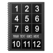 独自の暗いInstagram文字ノートブックの作成 ノートブック (正面)