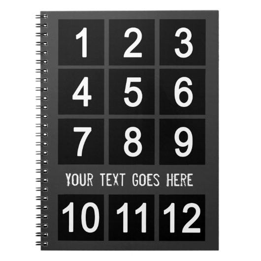 独自の暗いInstagram文字ノートブックの作成 ノートブック (正面)