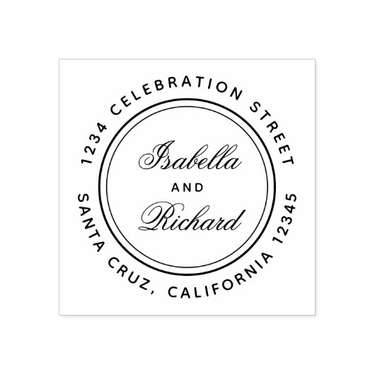 独自の書道の結婚差出人住所 ラバースタンプ (インプリント)