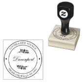 独自の書道差出人住所の作成 ラバースタンプ (押印)