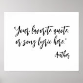 独自の書道引用文の作成 ポスター (正面)