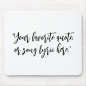 独自の書道引用文の作成 マウスパッド (正面)