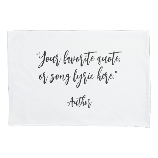 独自の書道引用文の作成 枕カバー (正面)