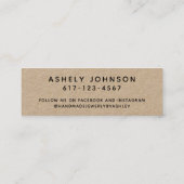 独自の月桂樹の緑を葉作成する スキニー名刺 (裏面)