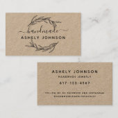 独自の月桂樹の緑を葉作成する 名刺 (正面/裏面)