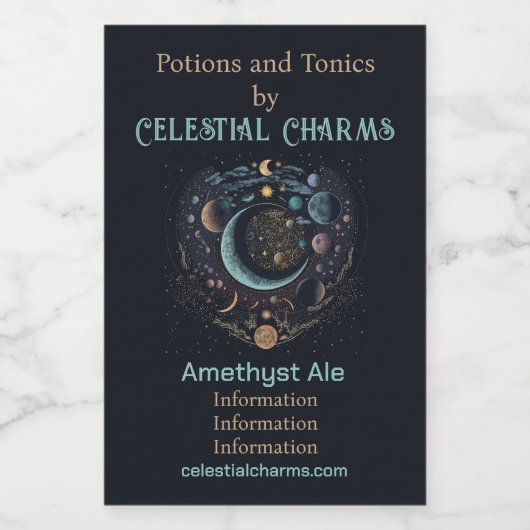 独自の月面を作成 ワインラベル (シングルラベル)