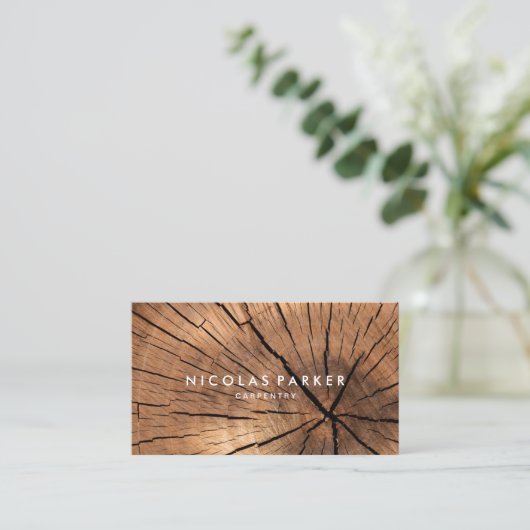 独自の木の丸太を作成する 名刺 (スタンド正面)