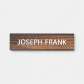 独自の木目パーソナライズされた写真を素朴作成 サインプレート (正面)