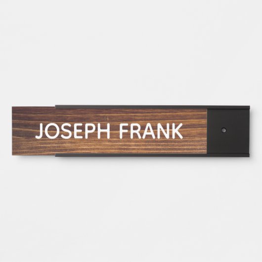 独自の木目パーソナライズされた写真を素朴作成 サインプレート (正面)