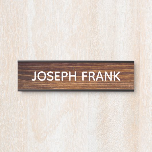 独自の木目パーソナライズされた写真を素朴作成 サインプレート (正面)