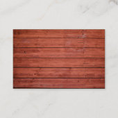 独自の木目パーソナライズされた建築の作成 名刺 (裏面)