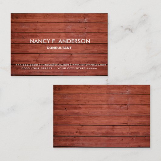 独自の木目パーソナライズされた建築の作成 名刺 (正面/裏面)
