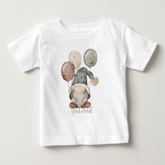 独自の格言とバルーンを作成 ベビーTシャツ (正面)