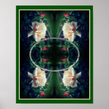 独自の桃のバラと芽のフレームを作成