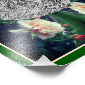 独自の桃のバラと芽のフレーム8x10を作成 フォトプリント (角)