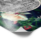 独自の桃のバラと芽を作成8x10 フォトプリント (角)