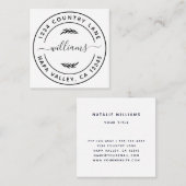 独自の植物を作成葉する   スクエア名刺 (正面/裏面)