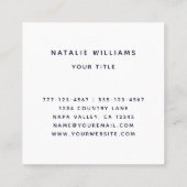 独自の植物を作成葉する   スクエア名刺 (裏面)