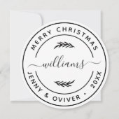 独自の植物体のラウンド葉メッセージカードの作成 (裏面)