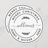 独自の植物体のラウンド葉メッセージカードの作成 (正面/裏面)