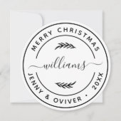 独自の植物体のラウンド葉メッセージカードの作成 (正面)