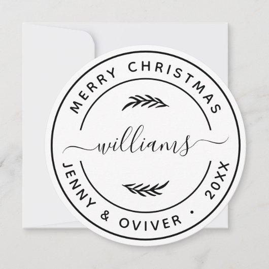 独自の植物体のラウンド葉メッセージカードの作成 (正面)