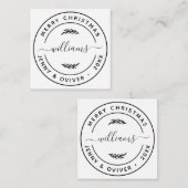 独自の植物体のラウンド葉メッセージカードの作成 エンクロージャーカード (正面/裏面)