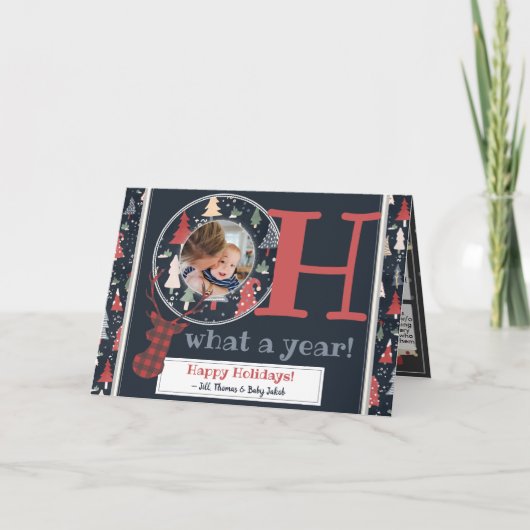 独自の検疫ビンゴ写真のクリスマスを作成 シーズンカード (正面)