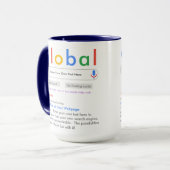 独自の検索エンジおもしろいン15oz マグカップ (正面左)