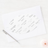 独自の楕円マットカスタムステッカーを作成する 楕円形シール (封筒)