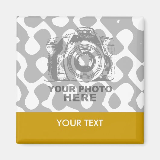 独自の正方形のマグネットを水平に作成 マグネット (正面)