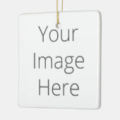 独自の正方形の作成オーナメント セラミックオーナメント (左)