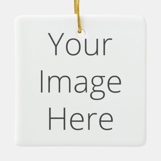 独自の正方形の作成オーナメント セラミックオーナメント (正面)