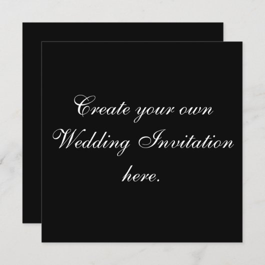 独自の正方形を作成結婚式招待状 招待状 (正面/裏面)