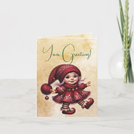 独自の歩くヴィンテージクリスマス格言の作成 シーズンカード