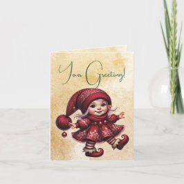 独自の歩くヴィンテージクリスマス格言の作成 シーズンカード