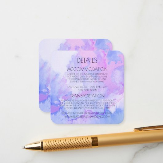 独自の水の色カスタム大理石を作成 エンクロージャーカード (正面/裏面インサイチュ)