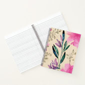 独自の水エレガント色フェミニン芸術を作成 ノートブック (内部)