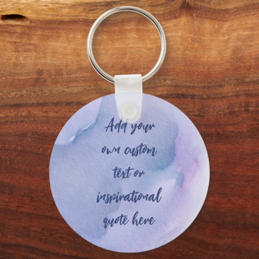 独自の水彩の作成やる気を起こさせる引用文 キーホルダー (正面)