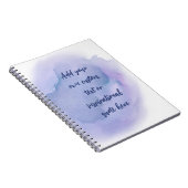 独自の水彩の作成やる気を起こさせる引用文 ノートブック (右側)