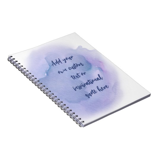独自の水彩の作成やる気を起こさせる引用文 ノートブック (右側)
