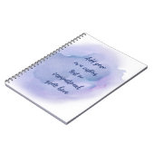 独自の水彩の作成やる気を起こさせる引用文 ノートブック (左側)