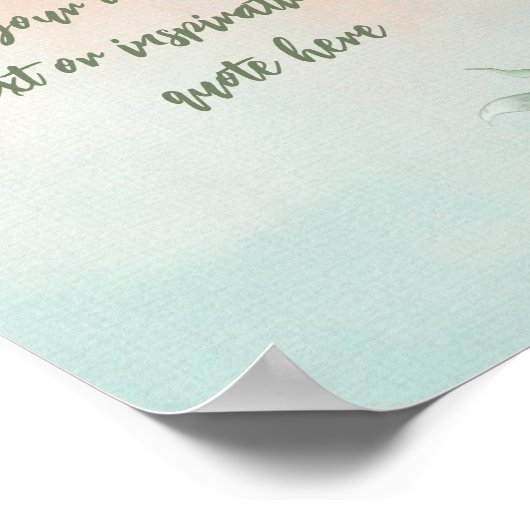 独自の水彩の作成やる気を起こさせる引用文 ポスター (角)