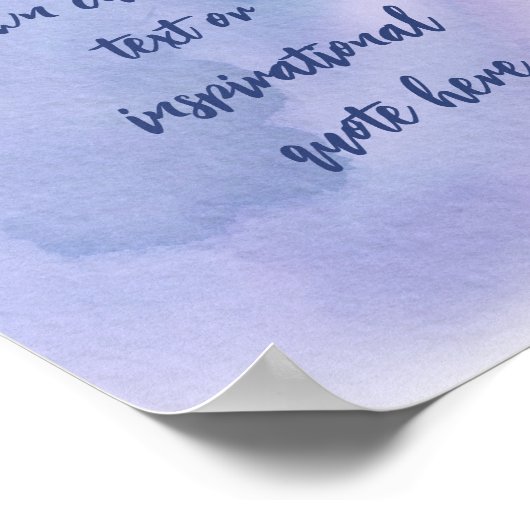 独自の水彩の作成やる気を起こさせる引用文 ポスター (角)