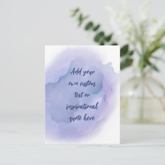 独自の水彩の作成やる気を起こさせる引用文 ポストカード (スタンド正面)