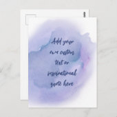 独自の水彩の作成やる気を起こさせる引用文 ポストカード (正面/裏面)