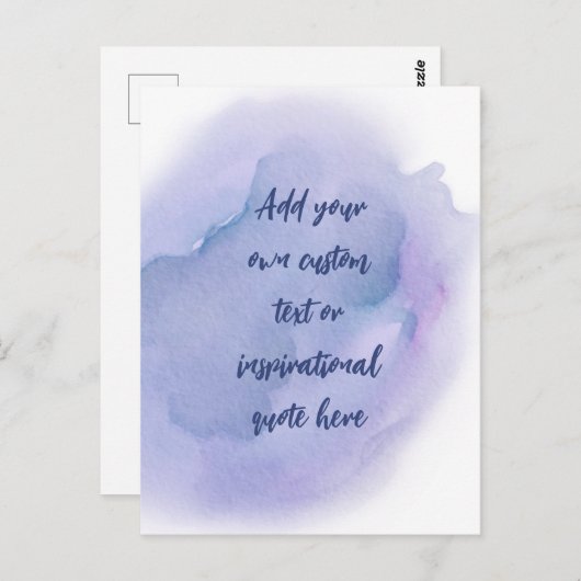 独自の水彩の作成やる気を起こさせる引用文 ポストカード (正面/裏面)