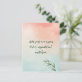 独自の水彩の作成やる気を起こさせる引用文 ポストカード (スタンド正面)