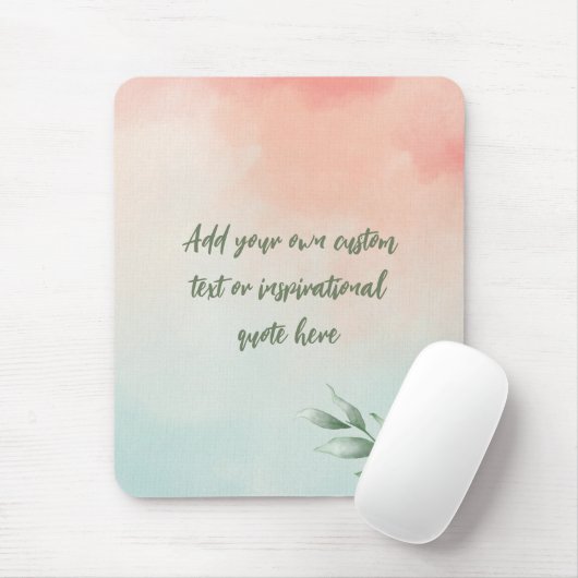 独自の水彩の作成やる気を起こさせる引用文 マウスパッド (マウス)